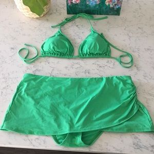 Tommy Bahama Green Skirted Bikini